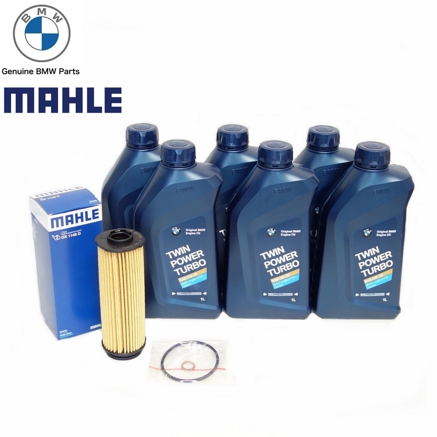 BMW F20LCI F21LCI M140i B58エンジン オイルフィルター + 純正エンジンオイル 6本セット ガソリン車 0W-30 LL01FE 11428583898拍卖