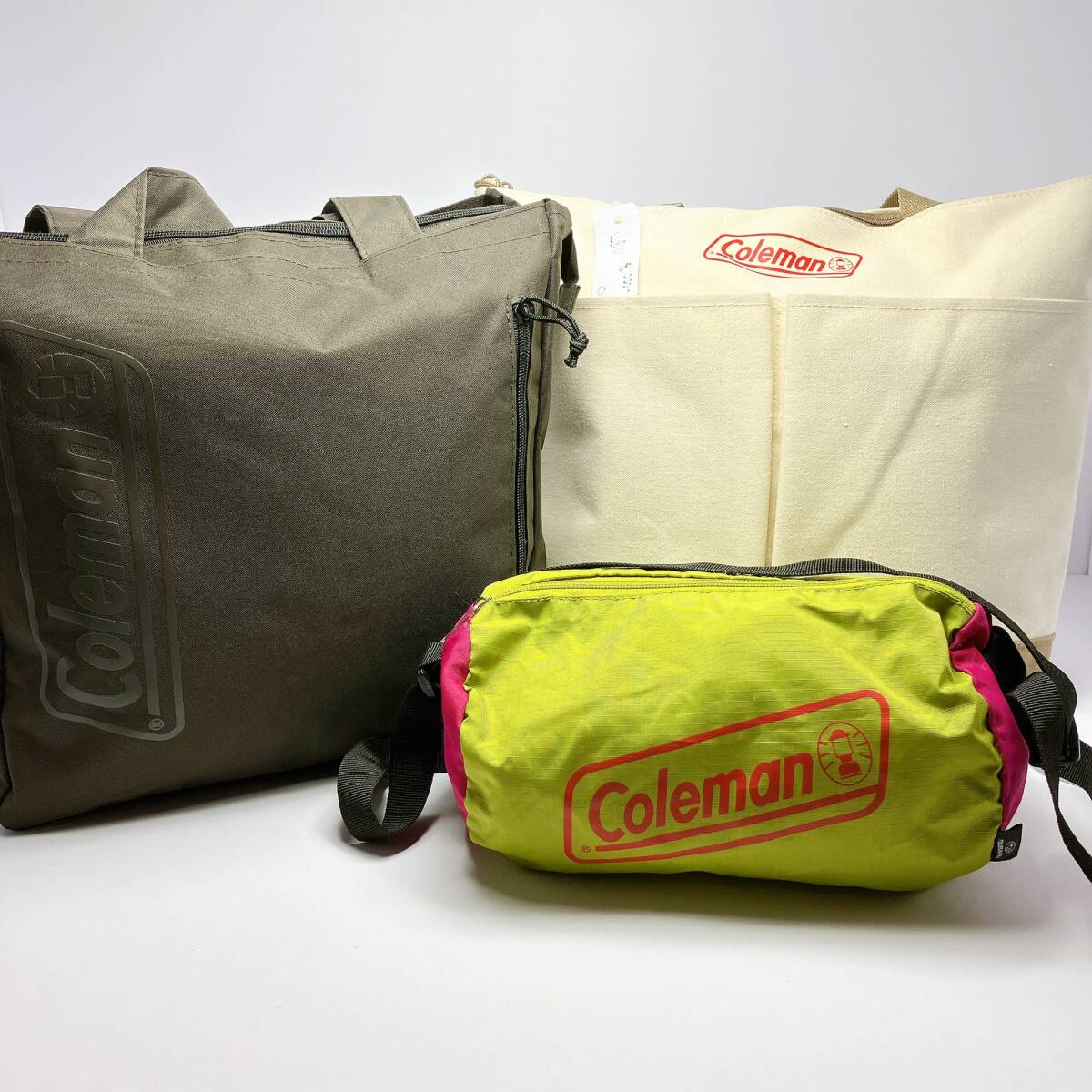780○ 卸売 Coleman コールマン トートバッグ ショルダーバッグ ハンドバッグ ホワイト 白 グレー カーキ イエロー 黄色 ユニセックス拍卖