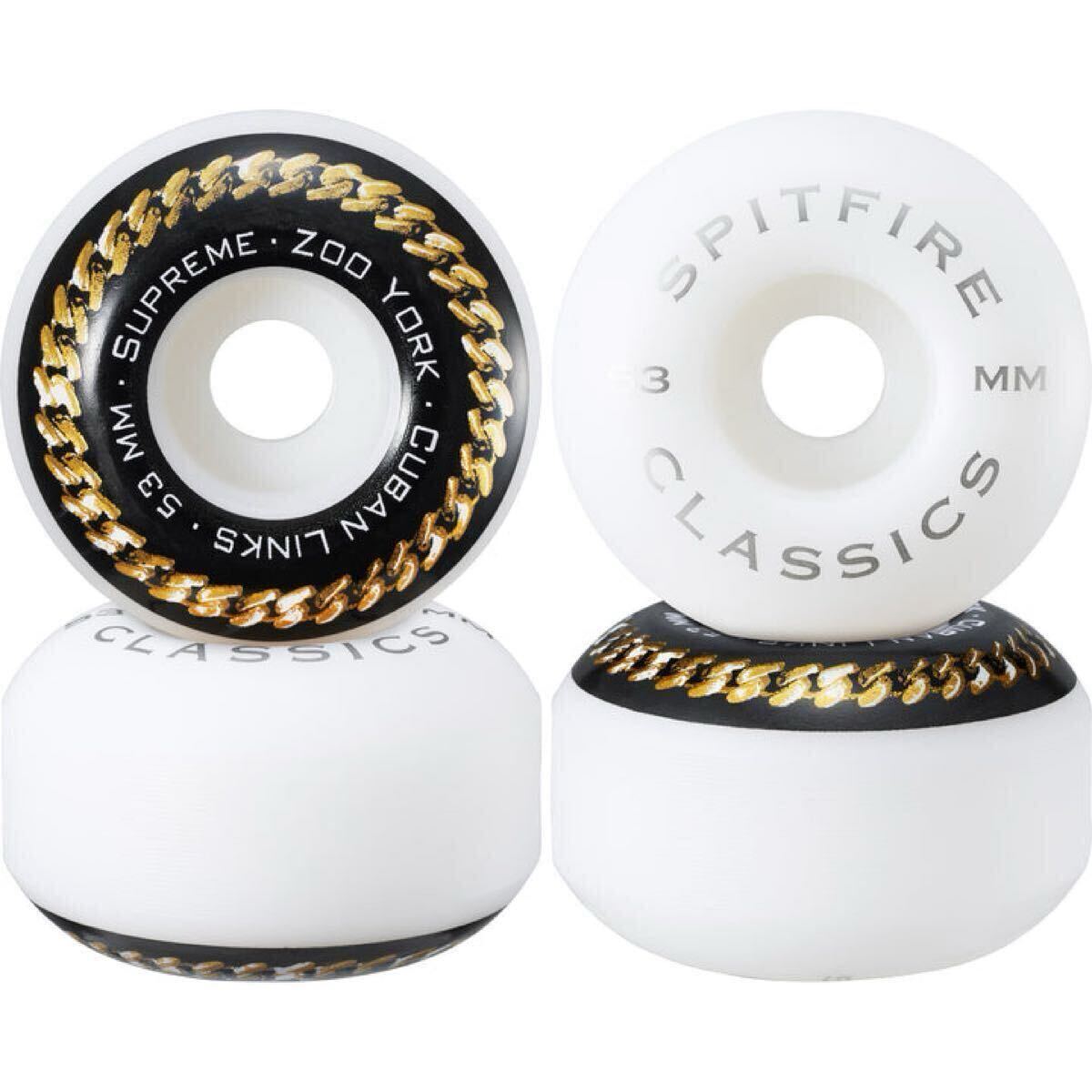 【新品未使用】 25SS 新品 SUPREME シュプリーム ZOO YORK SPITFIRE CUBAN LINKS CLASSIC WHEELS ウィール スケートボード用品 ズーヨーク拍卖