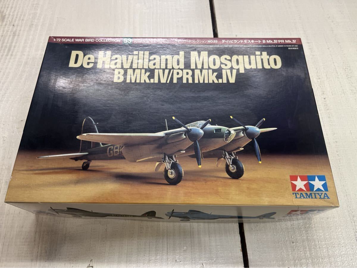 TAMIYA タミヤ 1/72 デ・ハビランド モスキート B Mk.IV/PR Mk.IV プラモデル 未組立品 ウォーバードコレクション No.53拍卖