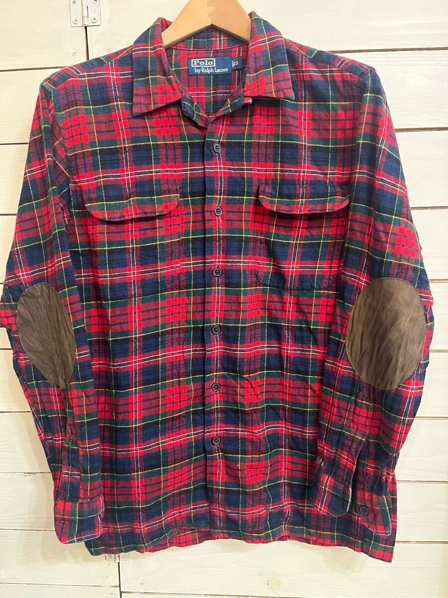 ラルフローレン Ralph Lauren ライトネル オープンシャツ チェック柄 長袖シャツ s拍卖
