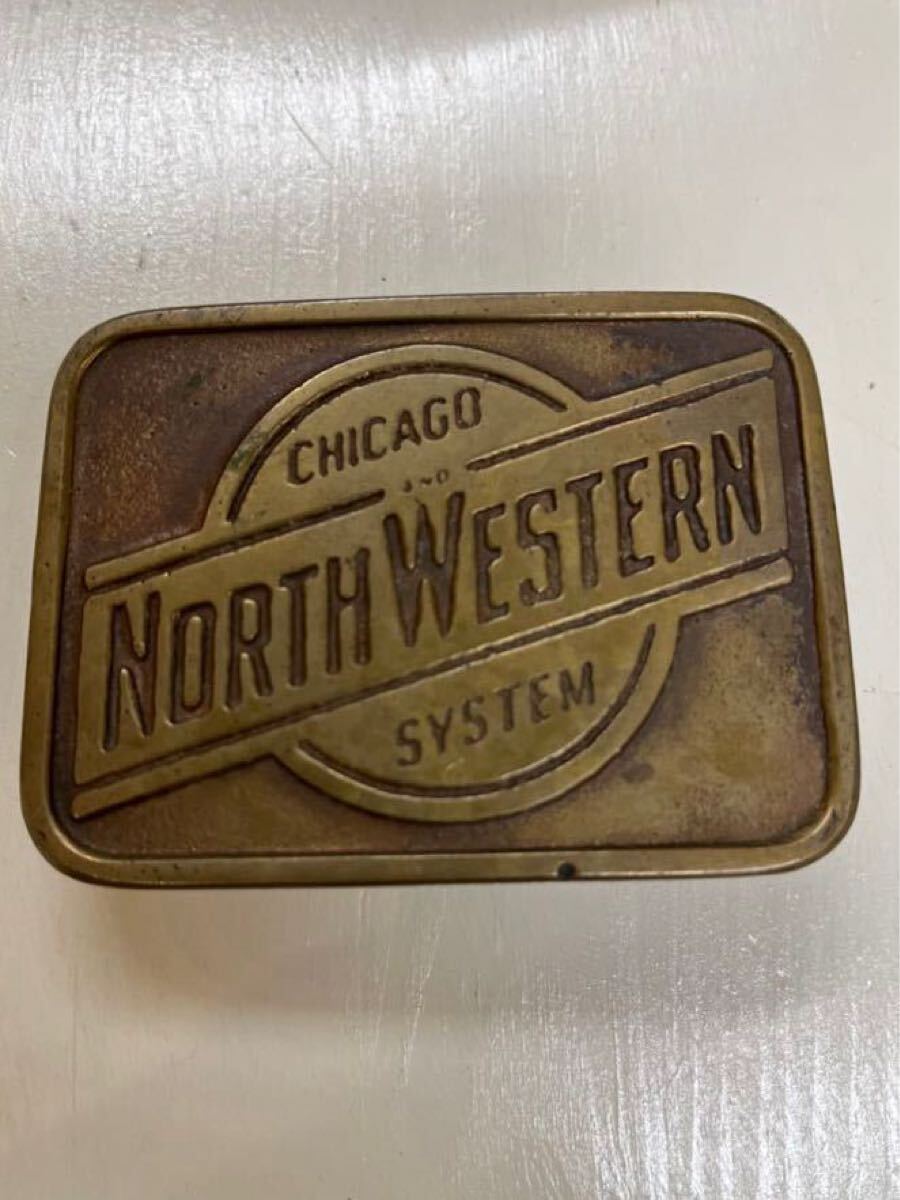 ビンテージ バックル buckle CHICAGO SYSTEM NORTH WESTERN ベルト拍卖