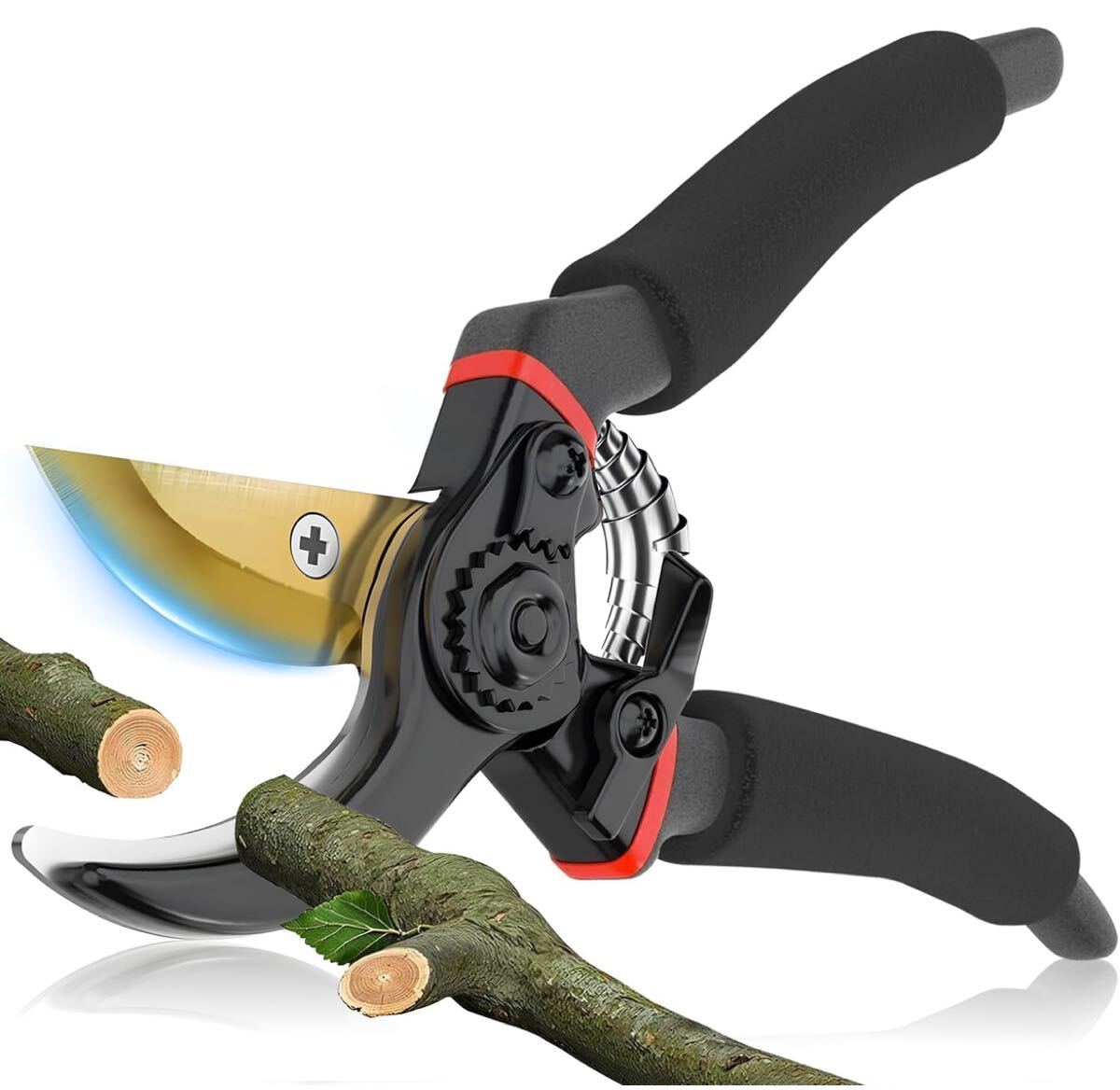 剪定バサミ 剪定鋏 切れ味 2段階調節可能 SK85高炭素鋼刃 フッ素コーティング 錆びにくい 握りやすい 枝切りバサミ 園芸ハサミ 拍卖