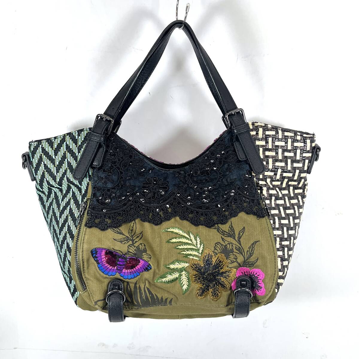 (志)Desigal./デシグアル バッグ ハンドバッグ 2WAY ショルダーバッグ 総柄 20SAXAA4 QUEEN MIRACLE ROTTERDAM (o)0727C拍卖