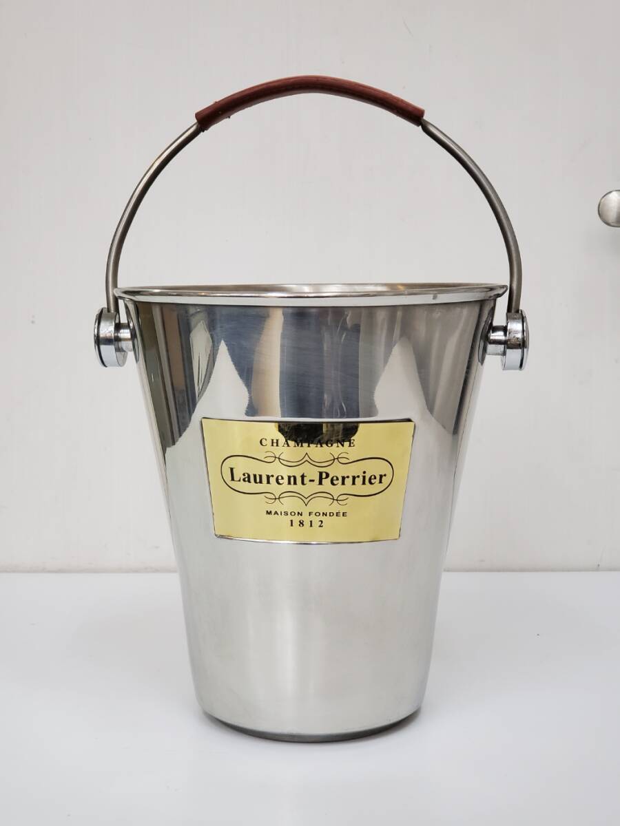 Laurent Perrier ローランペリエ バケツ型 シャンパンクーラー ワインクーラー ステンレス CHAMPAGNE MAISON FONDEE 1812 非売品拍卖