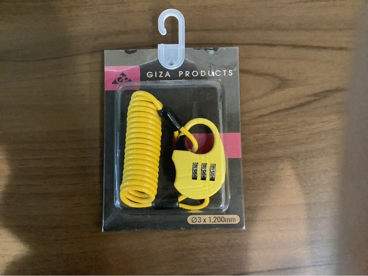自転車 鍵 GP PL-626 イエロー ワイヤーロック ダイヤル チェーンロック サドルロック 盗難防止 長さφ3×1200mm拍卖