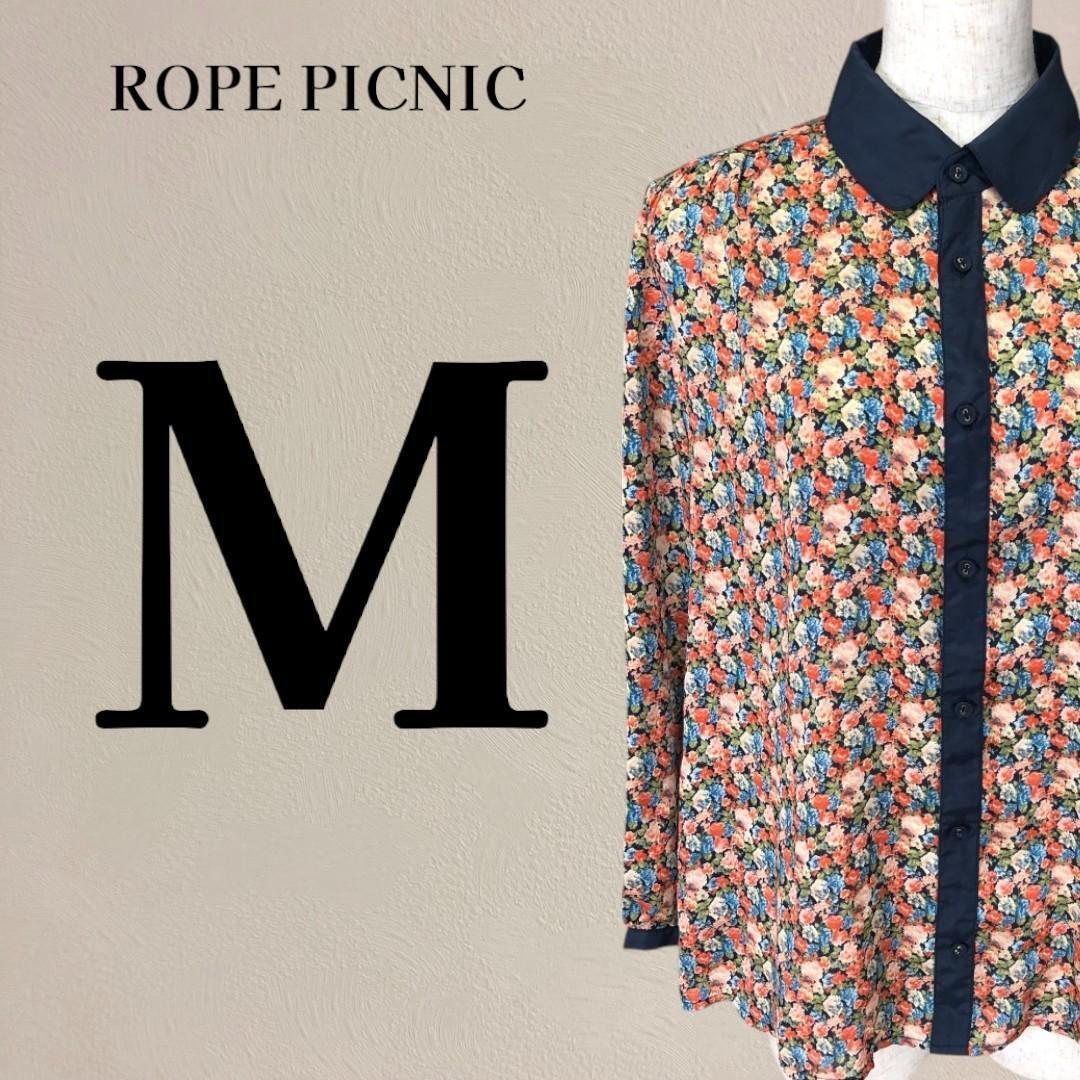 【美品】ロペピクニック ROPE PICNIC 花柄 シャツ ブラウス 38 M拍卖