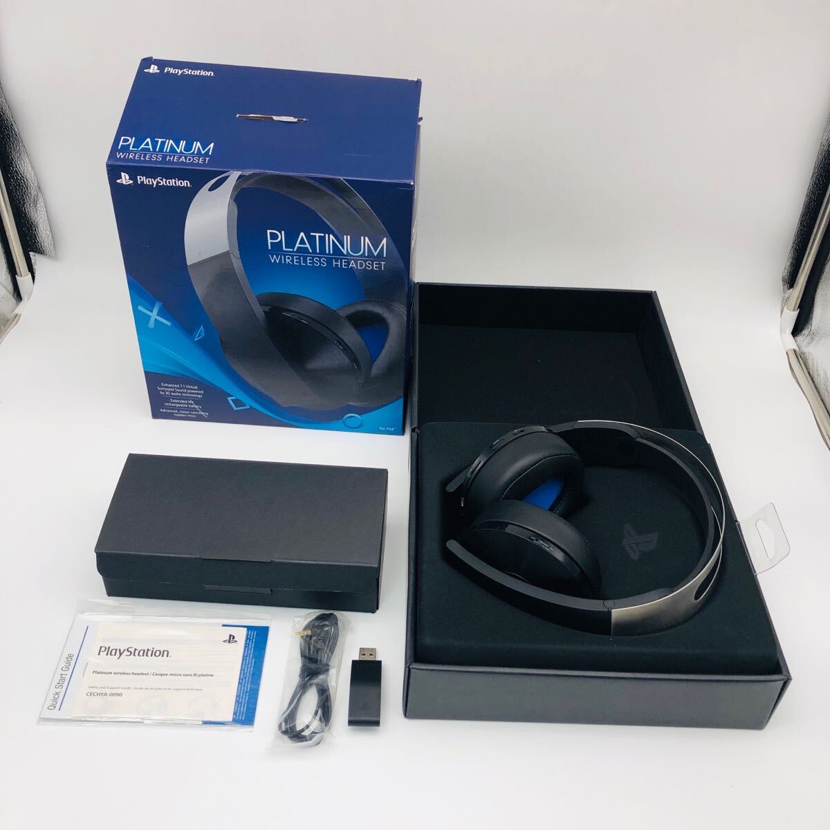 SONY ワイヤレスヘッドセット CECHYA-0090◆通電確認 現状 platinum wireless headset PlayStation Enhanced 7.1拍卖