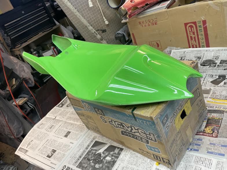 NSR50用NSF100タイプシートカウル 緑 FRP製 社外品  強化タイプ 5Cmシートバック拍卖