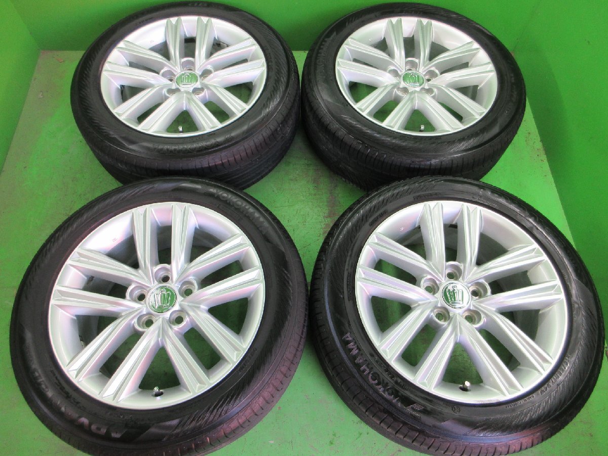 PCD114.3 トヨタ クラウン純正 7.5j/+40 ハブ約60㎜ ヨコハマ ADVAN dB V552 215/55R17 製造23年 4本セット! 中古 210系 220系拍卖