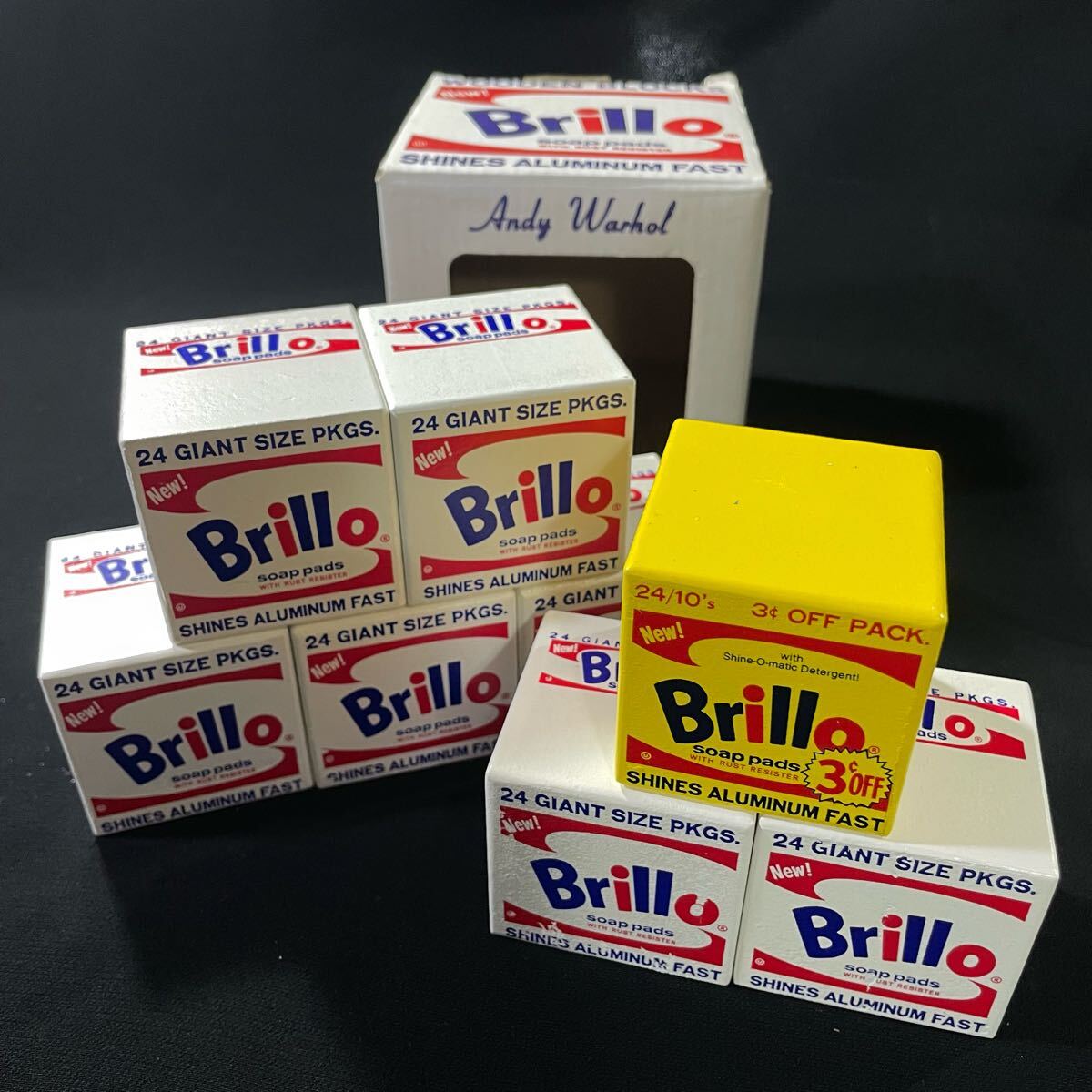 Andy Warhol Brillo 木製ブロック 海外企画 アンディウォーホル ブリロの箱 BOX WOODEN BLOCKS ウッド 積み木 インテリア アート 柳11358拍卖