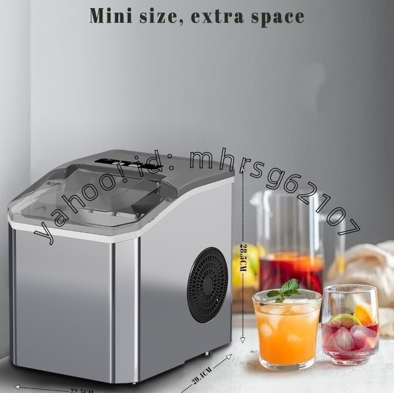 家庭用製氷機商用ミルクティー店小型自動進水方氷製氷機による氷作り拍卖