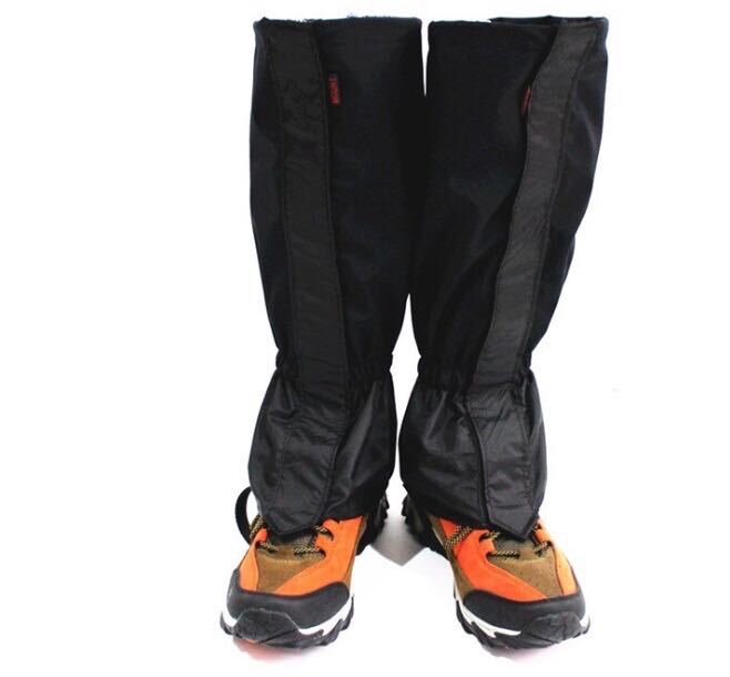 黒 登山用ゲイター ゲーター ゲイター 防水 レッグカバー 両足セット 登山スパッツ ロングスパッツ 雨よけ 雪対策 トレッキング バイク拍卖