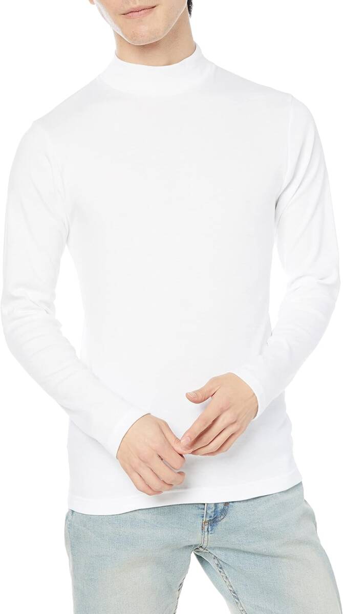 新品 Hanes ヘインズ WARM-T あったかインナー LL 白 ホワイト 防寒着 厚手インナーハイネックシャツ 長袖 暖かい 綿100% 裏起毛 HM4-Q507A拍卖