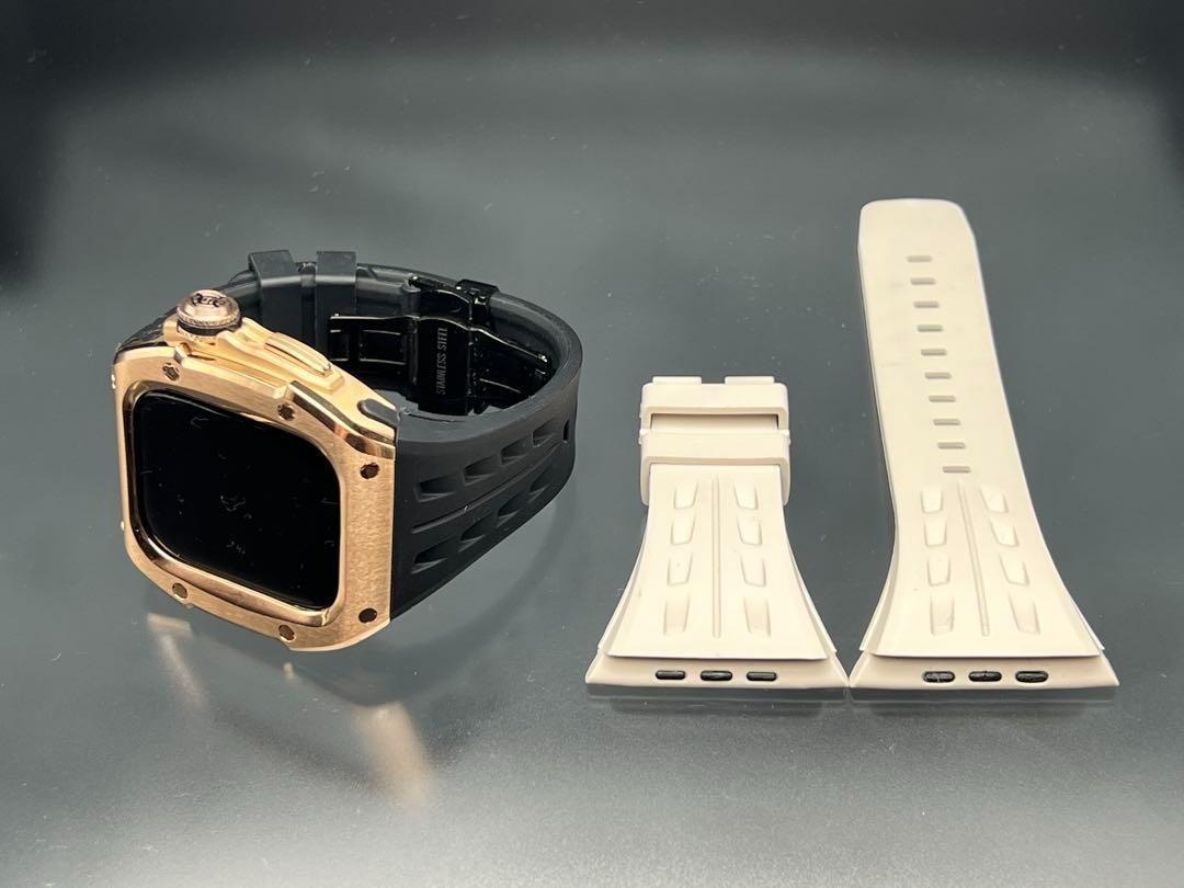 アップルウォッチ ステンレス ケース ベルト 2点 シリーズ10拍卖