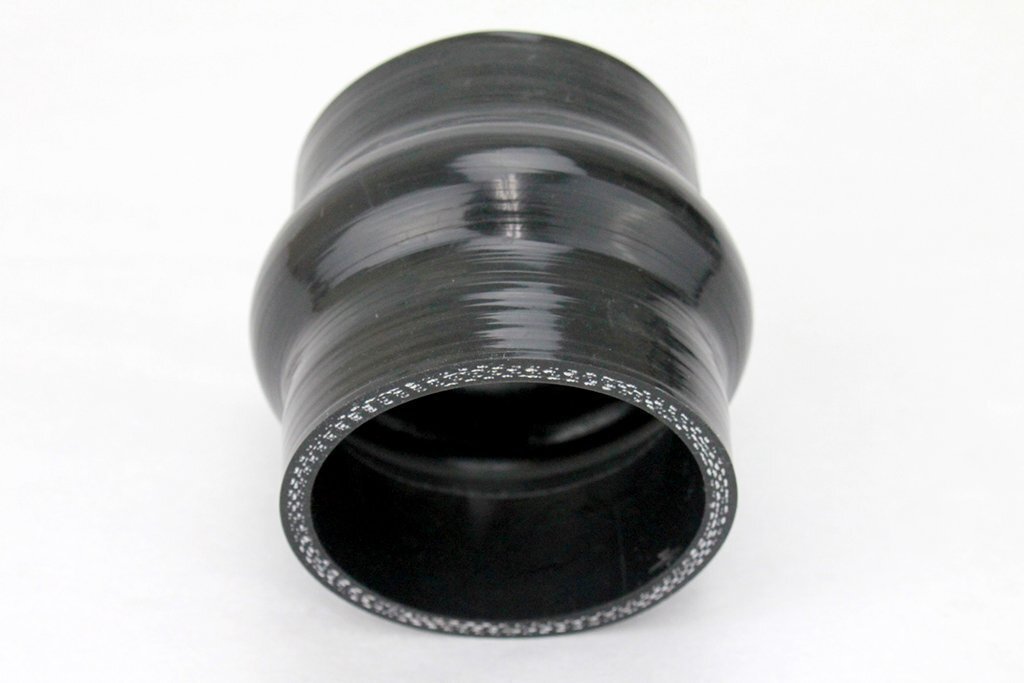 送料格安 63mm クッションホース 強化シリコンホース 4層 ブラック 黒 4プライ インテークホース ラジエーター ヒーター 63Φ拍卖