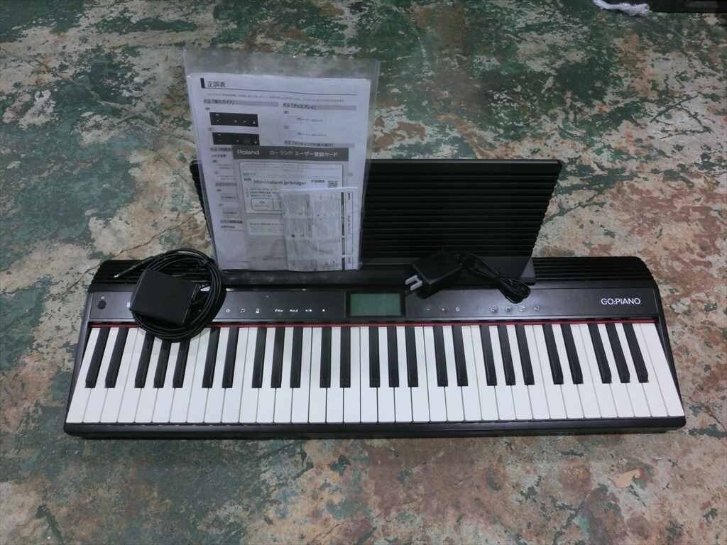 T【O8-14】【160サイズ】Roland ローランド/エントリーキーボード GO-61P/61鍵 ピアノタイプ/簡易動作確認済拍卖