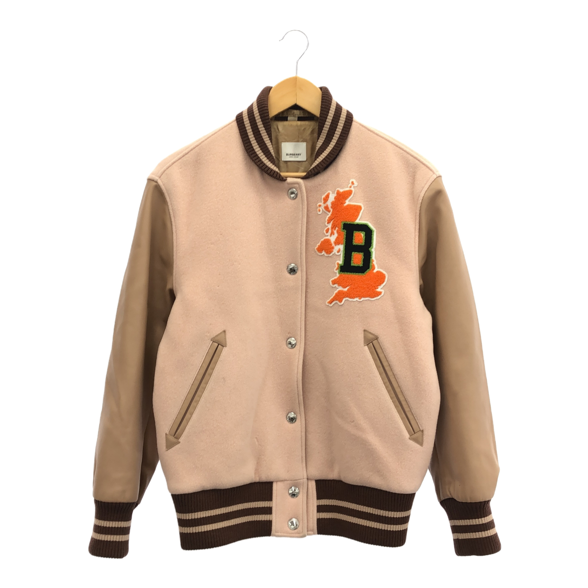 ◎中古品◎Burberry バーバリー スタジャン サーモンピンク × ベージュ レザー サイズ34 tsuI90807COS拍卖