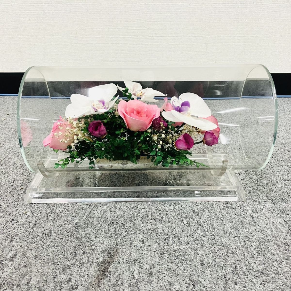 P450-Z22-260 レンデフロール TB-M Reine De Fleur ブリザーブドフラワー ドライフラワー 置物 インテリア 横幅約33.5cm SA拍卖