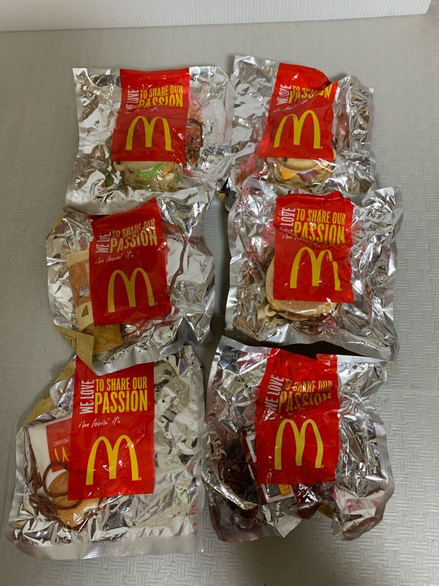 McDonald マクドナルド フードストラップ6種類セット/景品/朝マック/フードフィギュアストラップ/マック/レトロ/部品取り用/梱包材経年/②拍卖