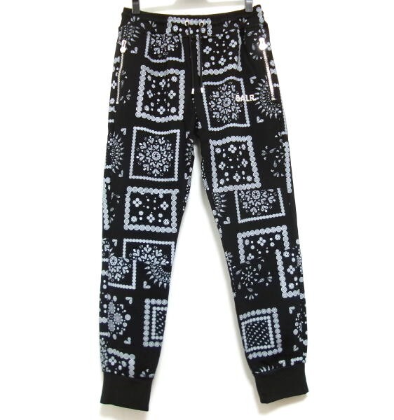 新品★BALR. ボーラー★B'2nd別注 スウェットパンツ★ペイズリー柄 ブラック XSサイズ Q-SERIES CAMO SLIM CLASSIC SWEAT PANTS拍卖