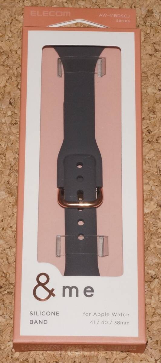 ★新品★ELECOM Apple Watch 41/40/38/42mm シリコンバンド スリムタイプ &me チャコールグレー拍卖