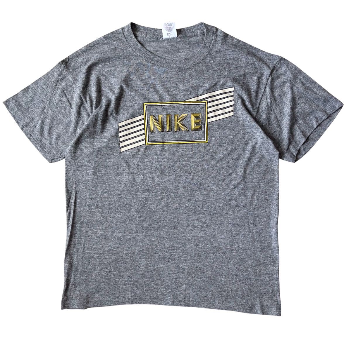 90s USA製 NIKE ロゴ プリント Tシャツ L 銀タグ ナイキ アメリカ製拍卖