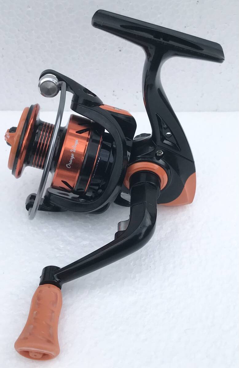 HAUT TONスピニングリール ORANGE WINGS2000☆オレンジメタリックブラック☆送料無料☆新品未使用☆左右ハンドル変更可能☆アルミスプール拍卖