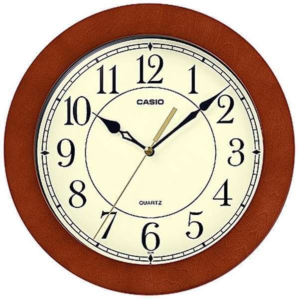 【新品・保証付/即決】 CASIO 木調 見やすい おしゃれ シック インテリアクロック ブラウン IQ-135-5JF 掛け時計 M50729-15 SG拍卖