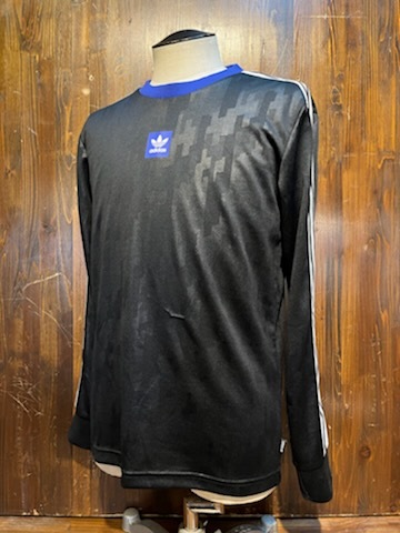 K495 メンズ Tシャツ adidas originals アディダス ロンT 長袖 プリント ブラック 黒 カットソー 柄 スポーツ / M 全国一律レターパック拍卖