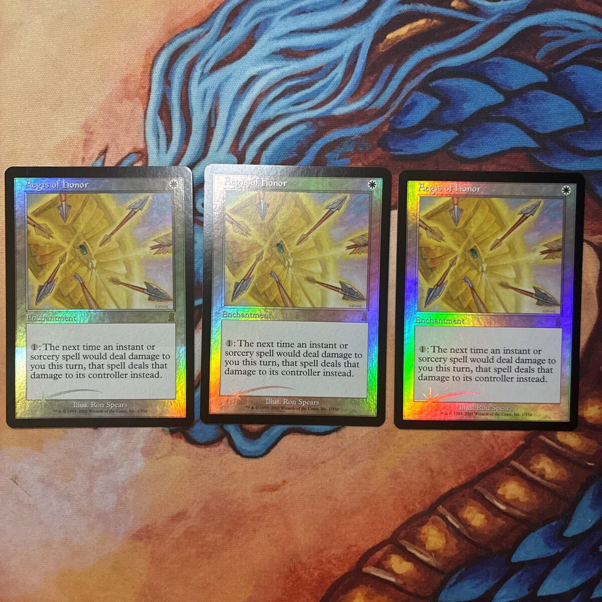 MTG マジックザギャザリング foil オデッセイ 英語 名誉の神盾/Aegis of Honor 3枚セット拍卖