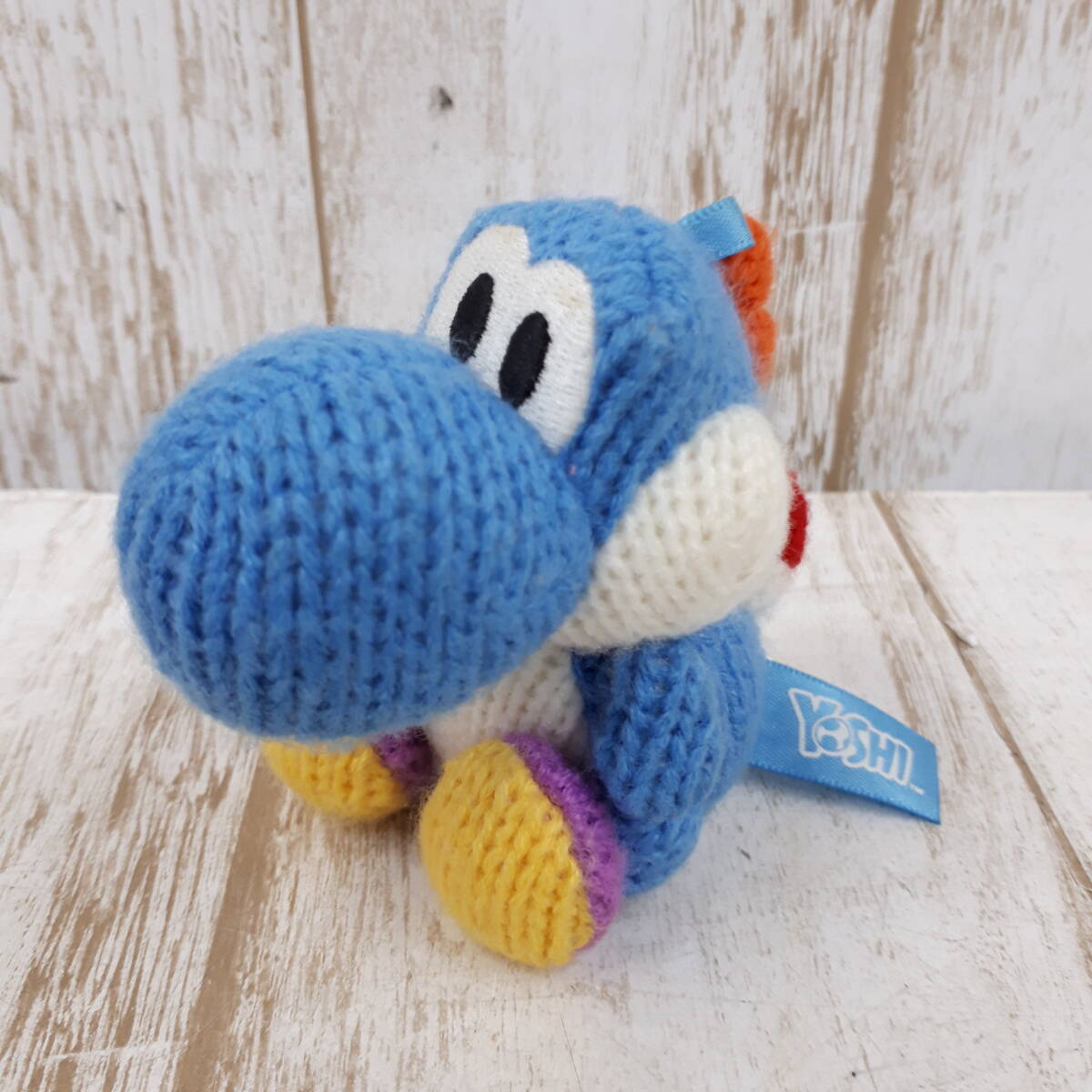 Uc476-091♪【60】amiibo アミーボ ヨッシー ウールワールド あみぐるみヨッシー あお 動作未確認未検品拍卖