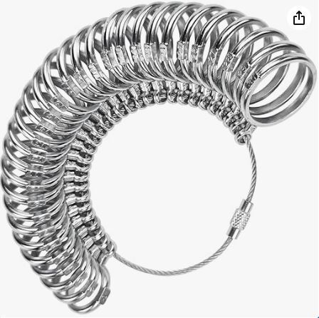 リングゲージ リングサイズ 指のサイズが測れる 指輪ゲージ 日本標準規格 1号-28号拍卖