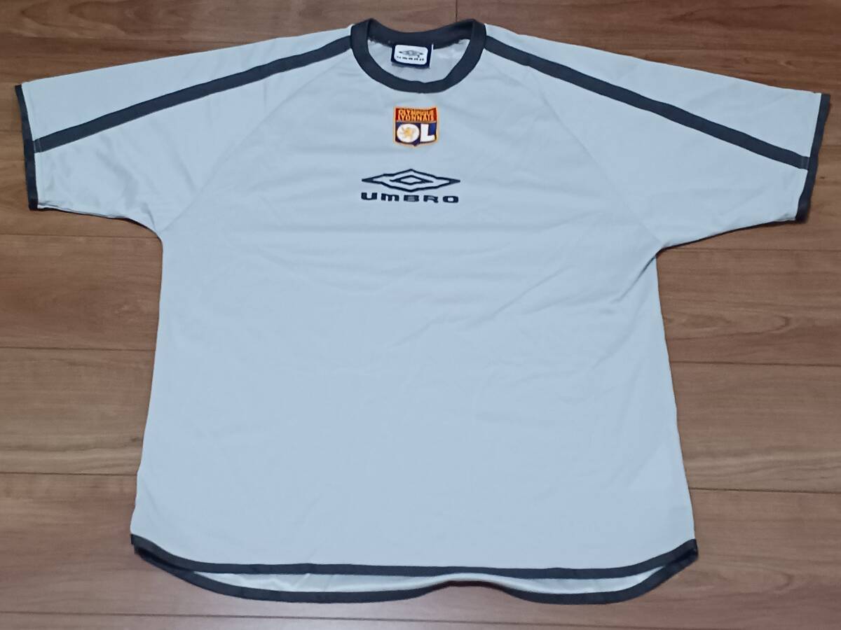 UMBRO リヨン ユニフォーム Lサイズ ヴィンテージ OLYMPIQUE LYONNAIS グレー 中古 オリンピック リヨン拍卖