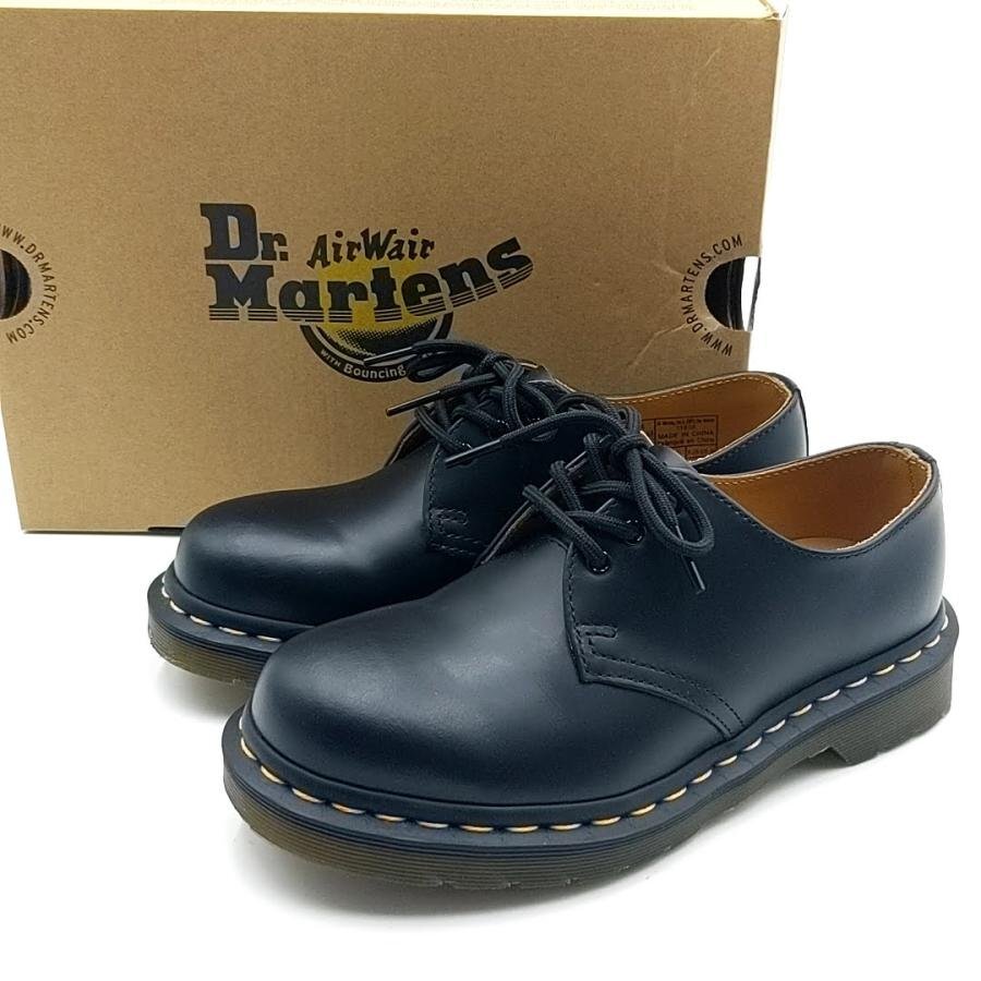 送料無料 美品 ドクターマーチン Dr.Martens 3ホールブーツ 靴 シューズ 3EYE GIBSON レザー レディース拍卖