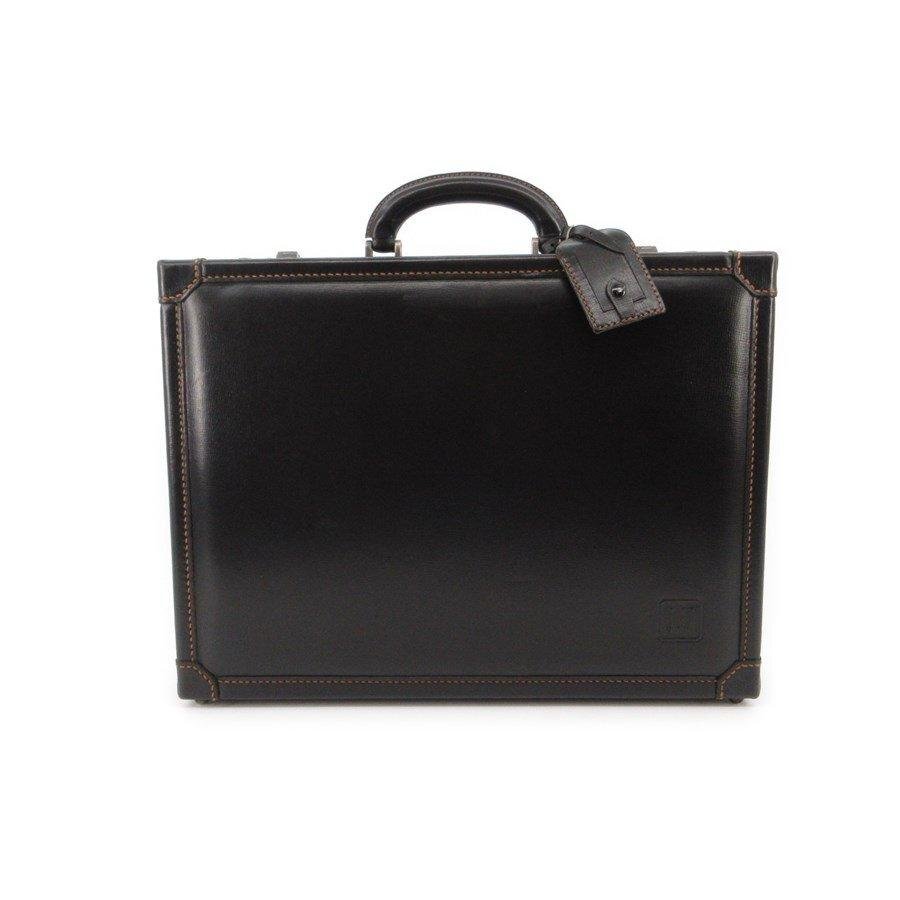 送料無料 ダンヒル dunhill アタッシュケース ビジネスバッグ ハンドバッグ レザー 本革 ダイアルロック 黒 メンズ拍卖