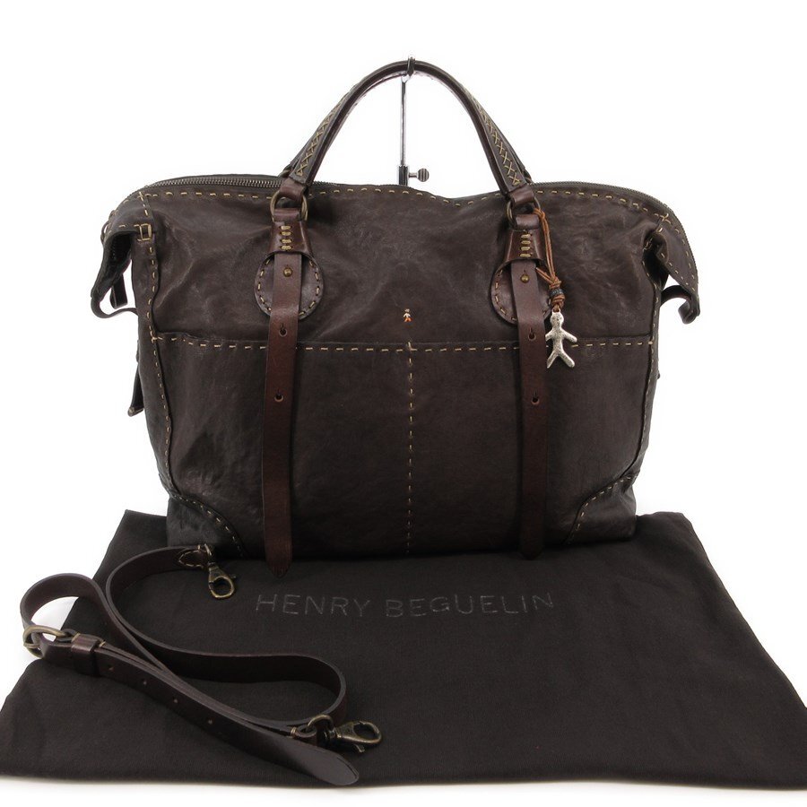 送料無料 エンリーベグリン HENRY BEGUELIN ショルダーバッグ ハンドバッグ レザー 本革 2WAY 伊製 レディース拍卖