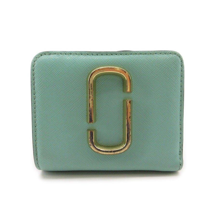 送料無料 マークジェイコブス MARC JACOBS 財布 二つ折り コンパクトウォレット レザー スナップショット レディース拍卖