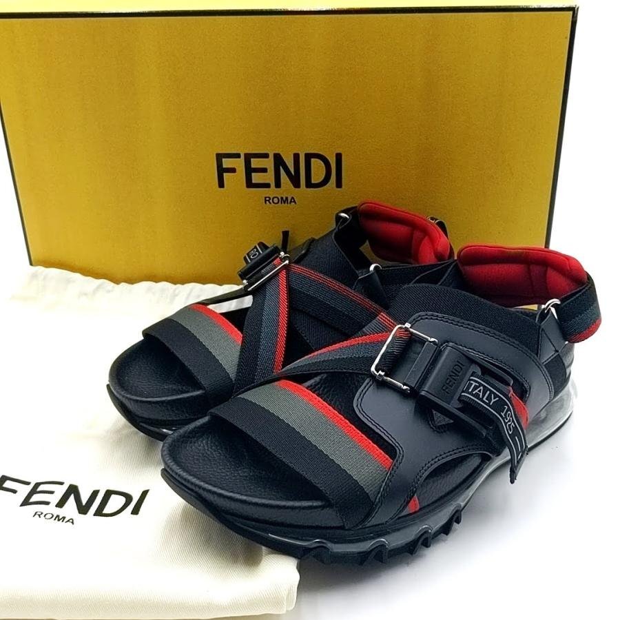 送料無料 超美品 フェンディ FENDI ランニングサンダル 靴 シューズ ストラップ X1226 伊製 イタリア製 レディース拍卖