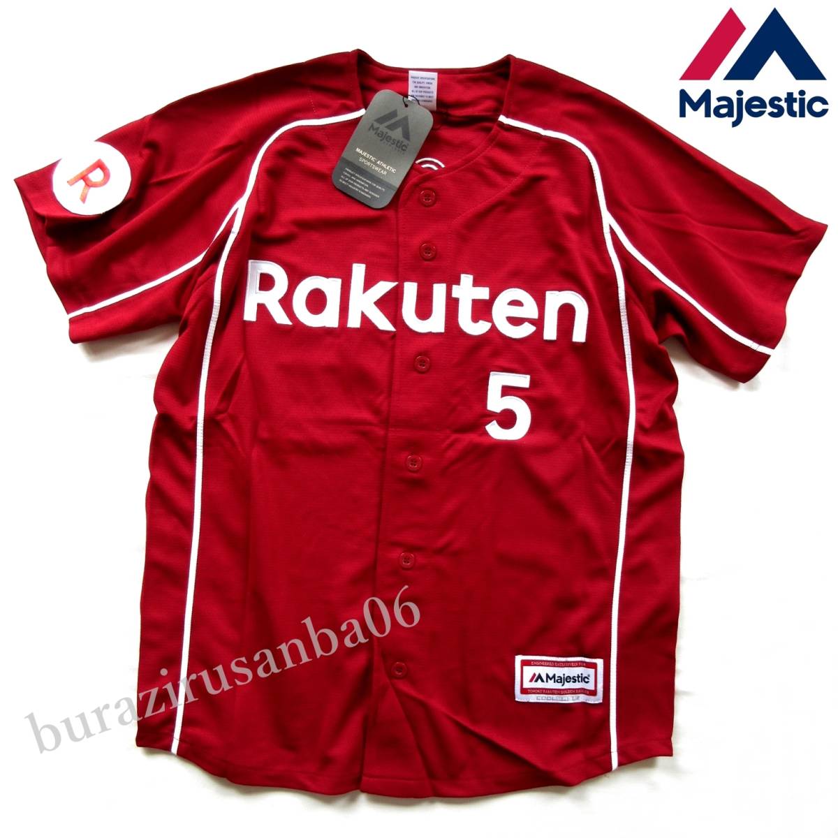 メンズ L 未使用 定価8,500円 マジェスティック 楽天イーグルス ビジター レプリカ ユニフォーム #5 茂木 栄五郎 野球 Majestic拍卖