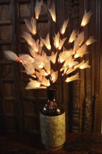 花束のような照明 3本セット 60球 インテリア 花束型 花形 照明 イルミネーション ライト 屋内用 未使用 100142 ★*拍卖