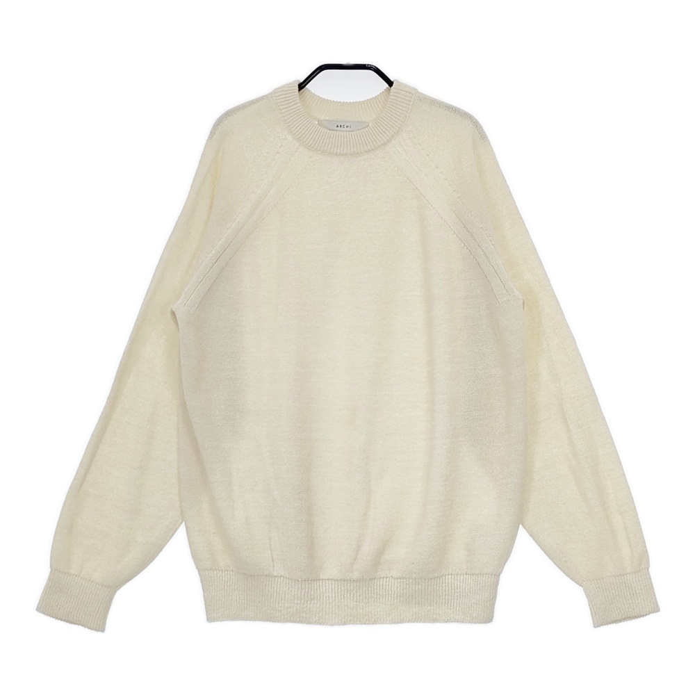 archi AS23-I1 23SS GIMA SWEATER サマーニット NATURAL 定価25300円 コットンシルク ニット オフホワイト アーキ 5-0715M 263940拍卖