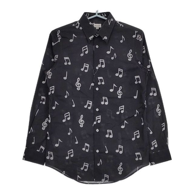 Paul Smith 音符柄 総柄 243257 958MN 長袖シャツ チャコールグレー ポール・スミス 5-0705M F99636拍卖