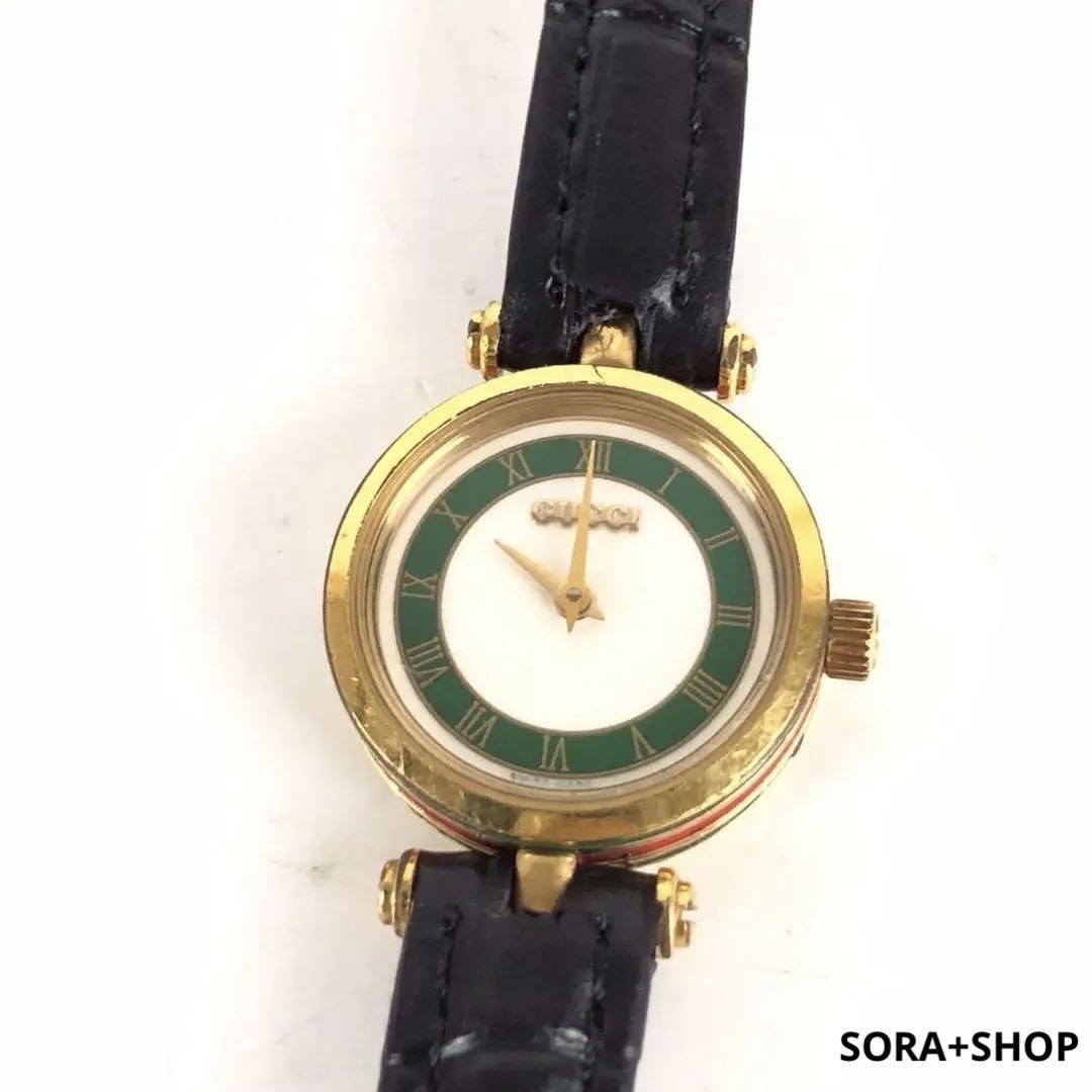 GUCCI グッチ シェリーライン 腕時計 クォーツ ゴールド ヴィンテージ 人気 送料無料 正規品 本物保証拍卖