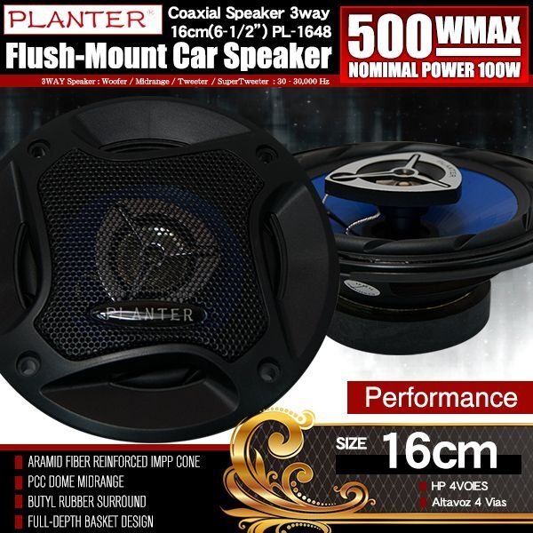 カースピーカー 16cm 500W PL-1648 基本モデル 自動車用スピーカー オーディオ拍卖