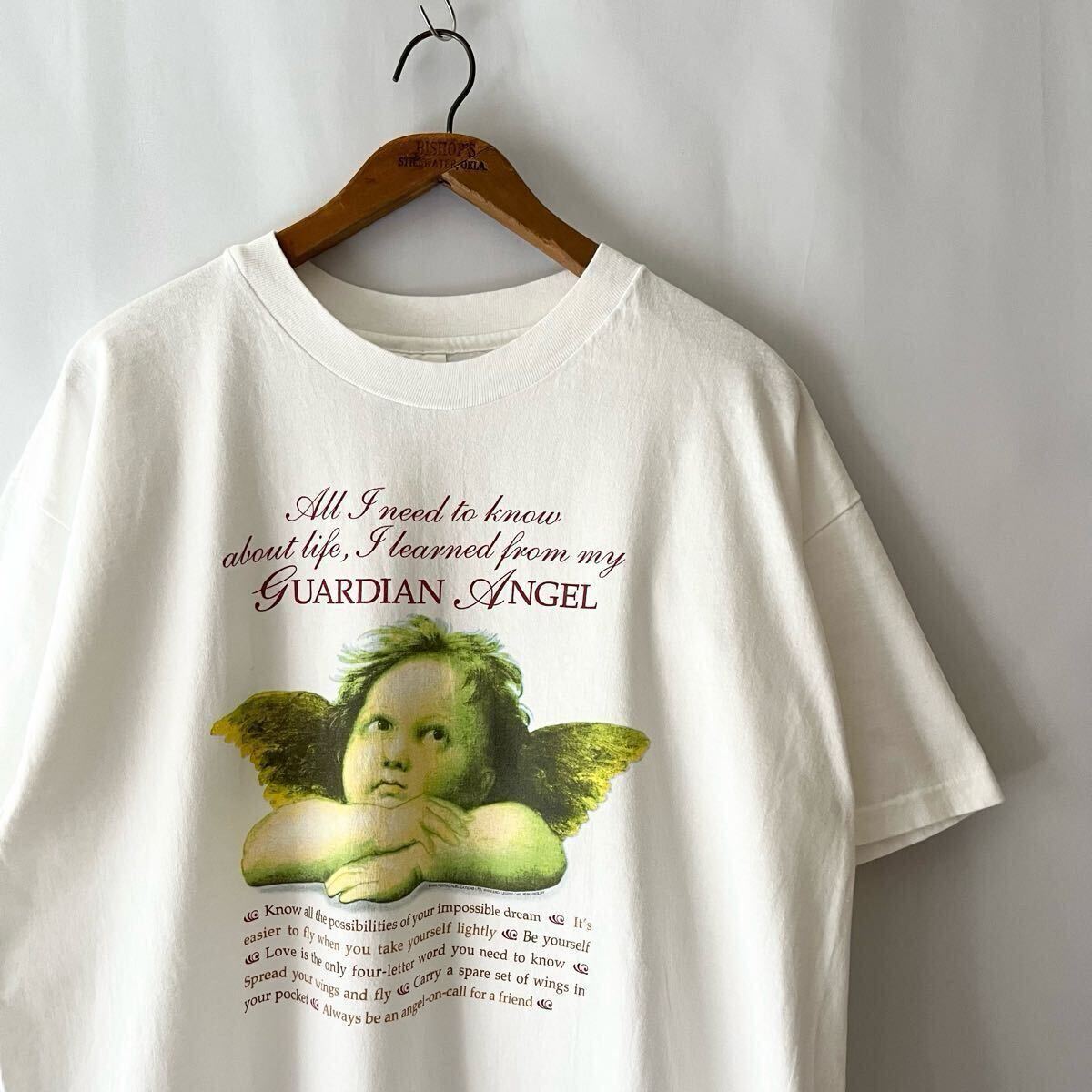 93年 ラファエロ 守護天使 アート Tシャツ XL USA製 ビンテージ 90s 90年代 Guardian Angel アメリカ製 米国製 オリジナル ヴィンテージ拍卖