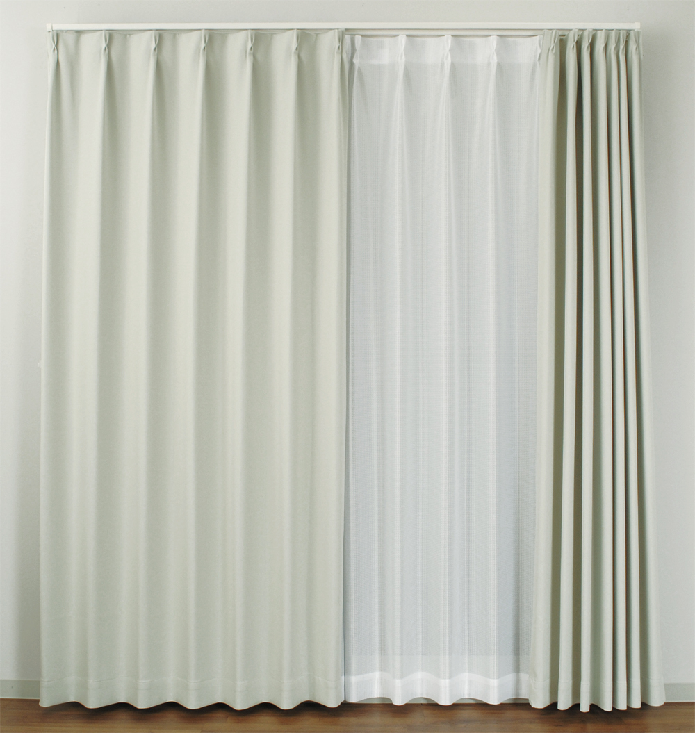 防炎カーテン オフホワイト べルーイ 幅100cm×丈210cm2枚 遮光カーテン 遮光1級 防炎加工(防炎ラベル付き)拍卖