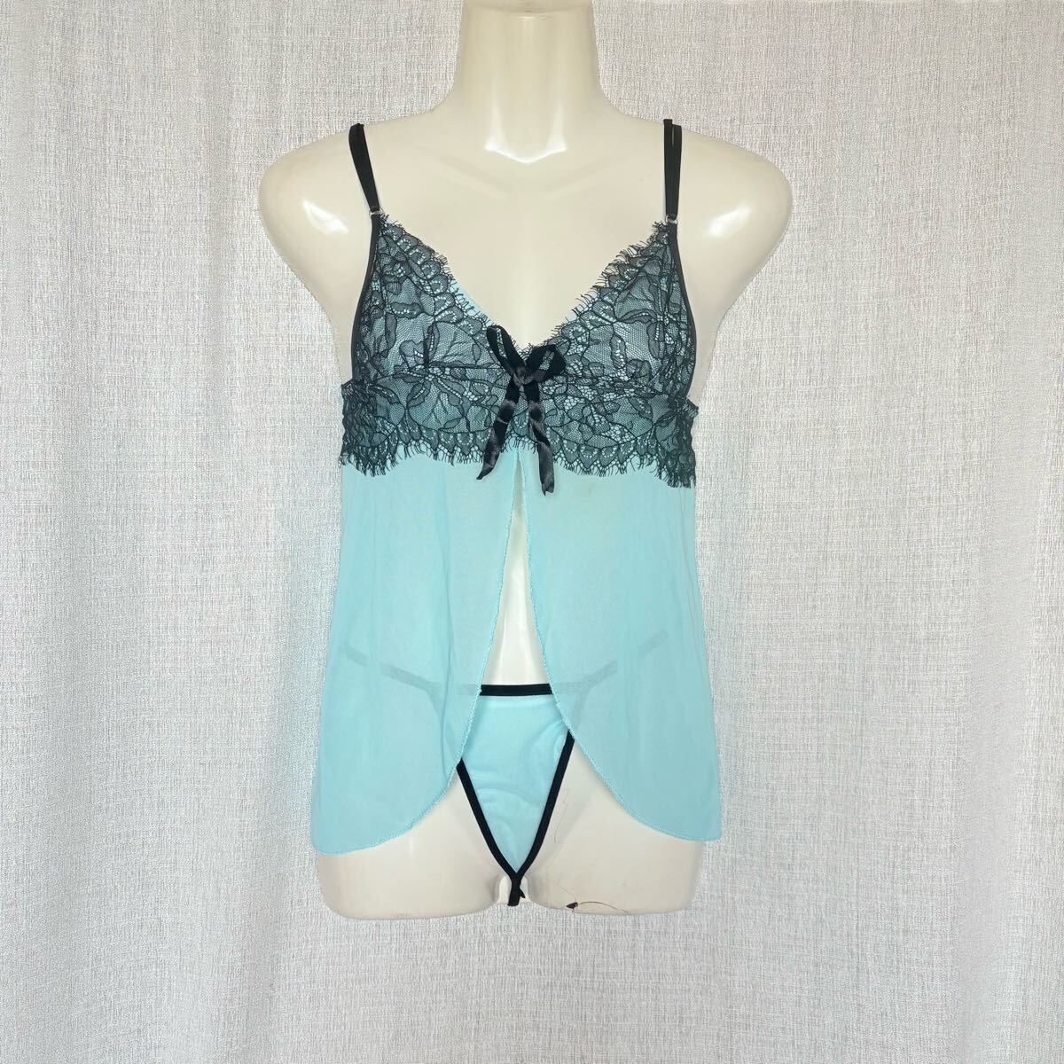 ベビードール&Tショーツセット Mサイズ 透けスリップ キャミソール コスプレ 撮影用 15拍卖