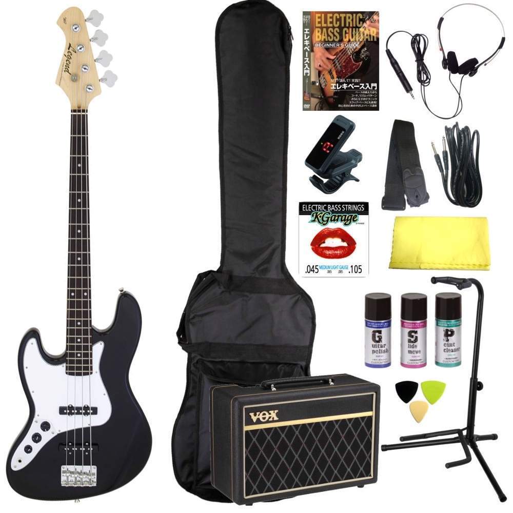 即決◆新品◆送料無料Legend LJB-Z L/H BK(Black) レフトハンド(左利き用) 完璧15点セット/VOXアンプ拍卖