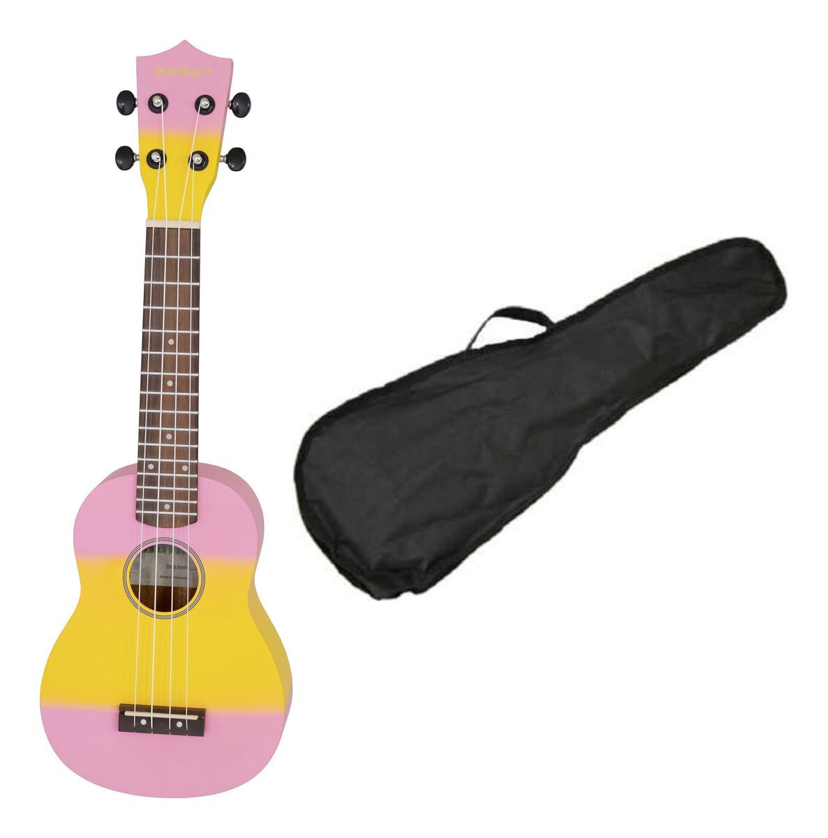 即決◆新品◆送料無料Maika’i MKU-1/PKYL/ケース付 (ピンク/イエロー) ソプラノウクレレ ギヤペグ/数量限定カラー拍卖